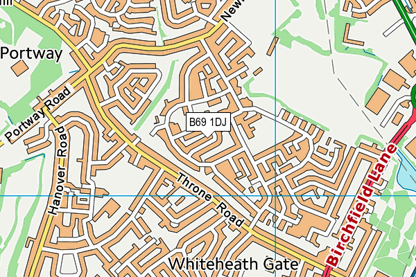 B69 1DJ map - OS VectorMap District (Ordnance Survey)