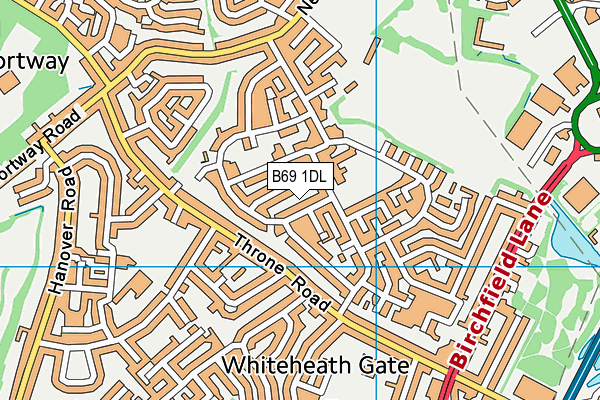 B69 1DL map - OS VectorMap District (Ordnance Survey)