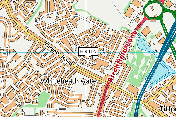 B69 1DN map - OS VectorMap District (Ordnance Survey)