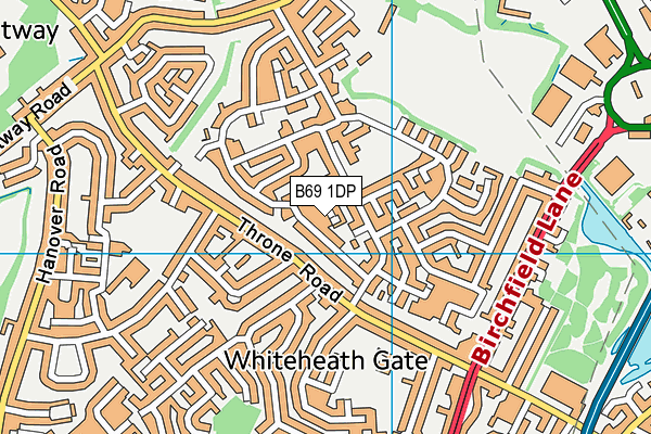 B69 1DP map - OS VectorMap District (Ordnance Survey)