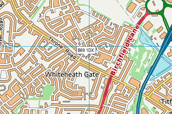 B69 1DX map - OS VectorMap District (Ordnance Survey)