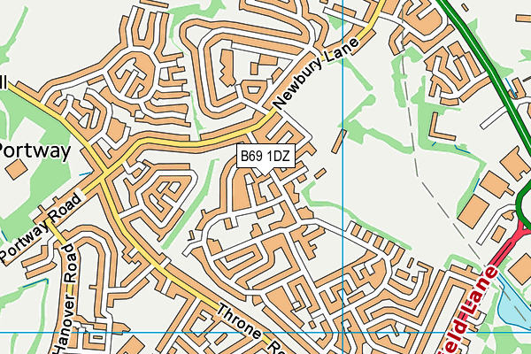 B69 1DZ map - OS VectorMap District (Ordnance Survey)