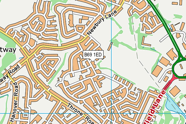 B69 1ED map - OS VectorMap District (Ordnance Survey)