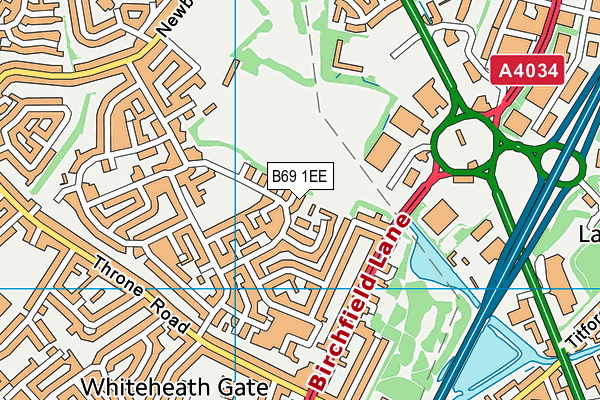 B69 1EE map - OS VectorMap District (Ordnance Survey)