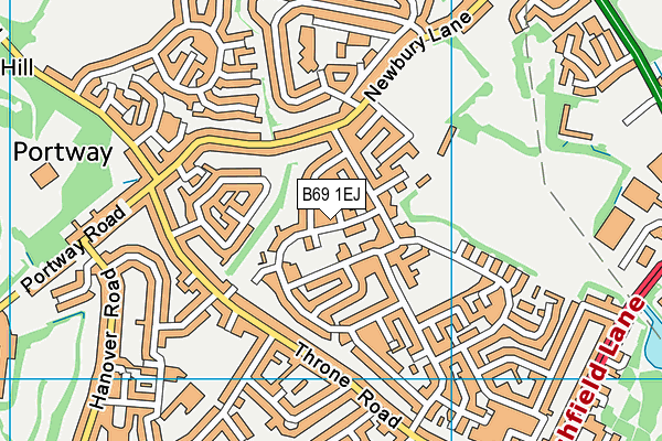 B69 1EJ map - OS VectorMap District (Ordnance Survey)
