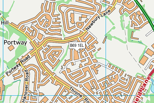 B69 1EL map - OS VectorMap District (Ordnance Survey)