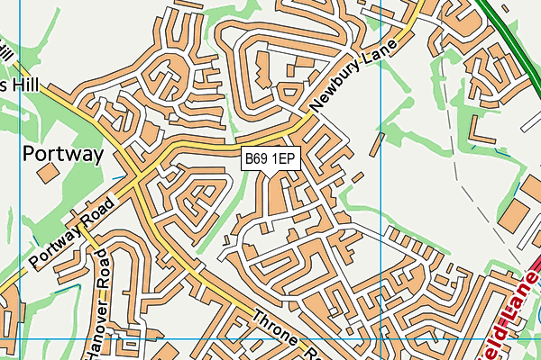 B69 1EP map - OS VectorMap District (Ordnance Survey)