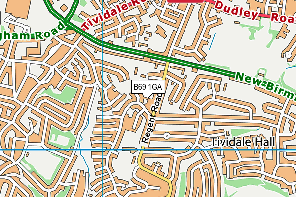 B69 1GA map - OS VectorMap District (Ordnance Survey)