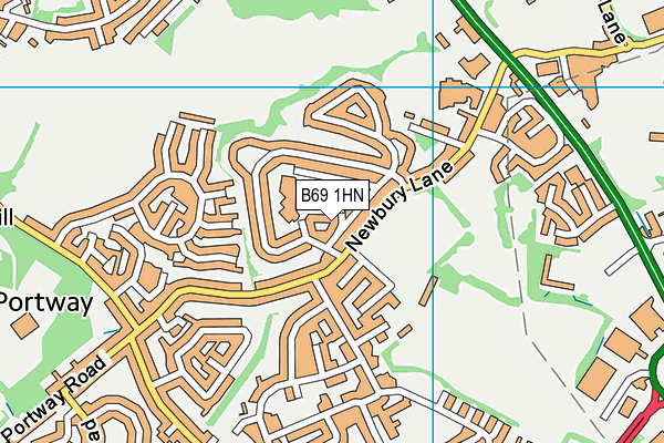 B69 1HN map - OS VectorMap District (Ordnance Survey)