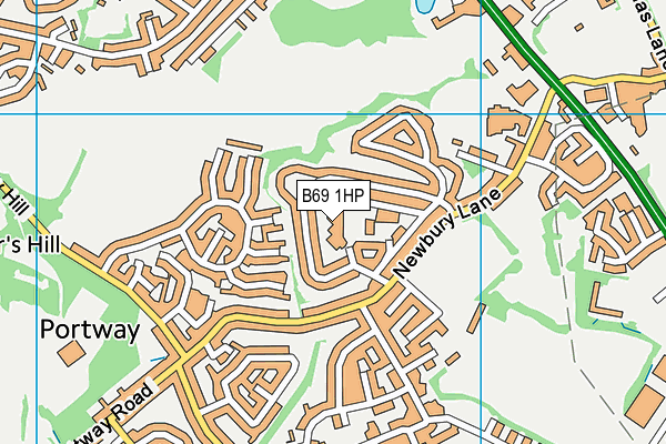 B69 1HP map - OS VectorMap District (Ordnance Survey)