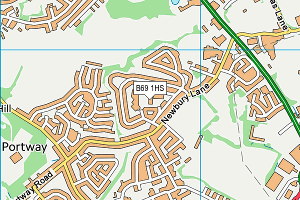 B69 1HS map - OS VectorMap District (Ordnance Survey)