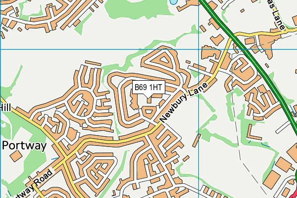 B69 1HT map - OS VectorMap District (Ordnance Survey)