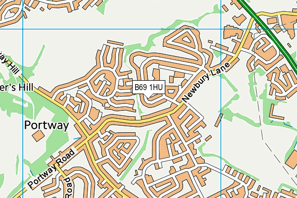 B69 1HU map - OS VectorMap District (Ordnance Survey)