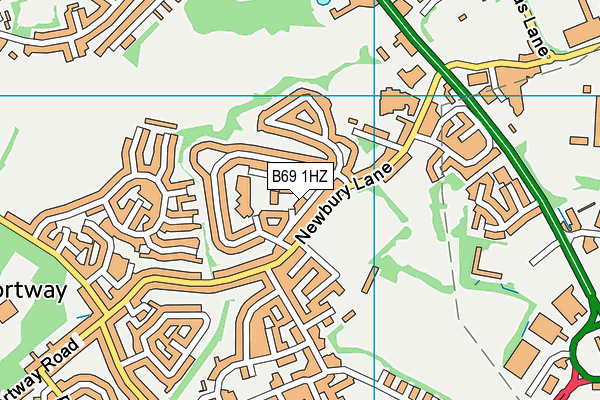 B69 1HZ map - OS VectorMap District (Ordnance Survey)