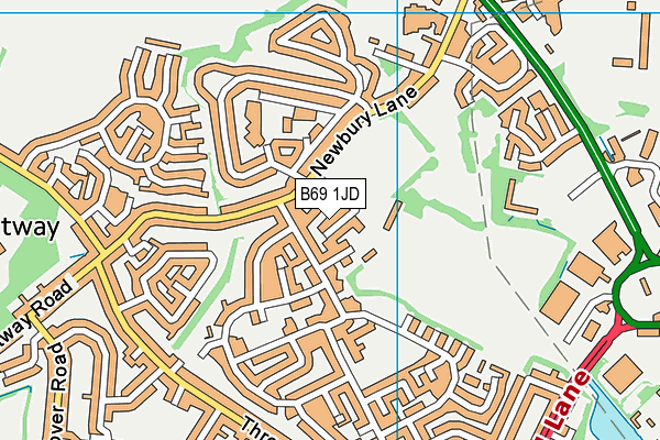 B69 1JD map - OS VectorMap District (Ordnance Survey)
