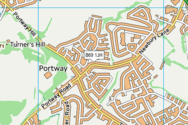 B69 1JH map - OS VectorMap District (Ordnance Survey)