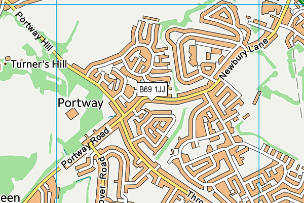 B69 1JJ map - OS VectorMap District (Ordnance Survey)
