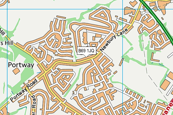 B69 1JQ map - OS VectorMap District (Ordnance Survey)