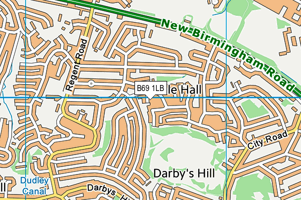 B69 1LB map - OS VectorMap District (Ordnance Survey)