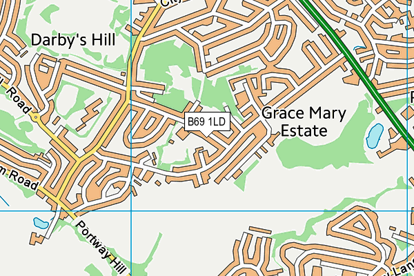 B69 1LD map - OS VectorMap District (Ordnance Survey)