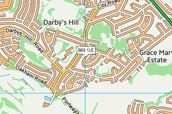 B69 1LE map - OS VectorMap District (Ordnance Survey)