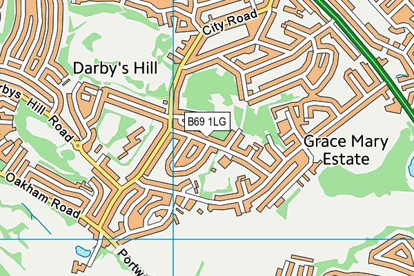 B69 1LG map - OS VectorMap District (Ordnance Survey)