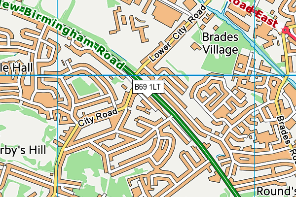 B69 1LT map - OS VectorMap District (Ordnance Survey)