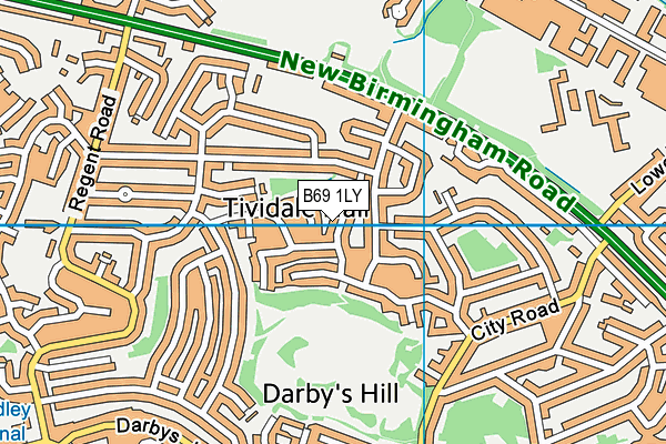 B69 1LY map - OS VectorMap District (Ordnance Survey)