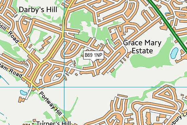 B69 1NP map - OS VectorMap District (Ordnance Survey)