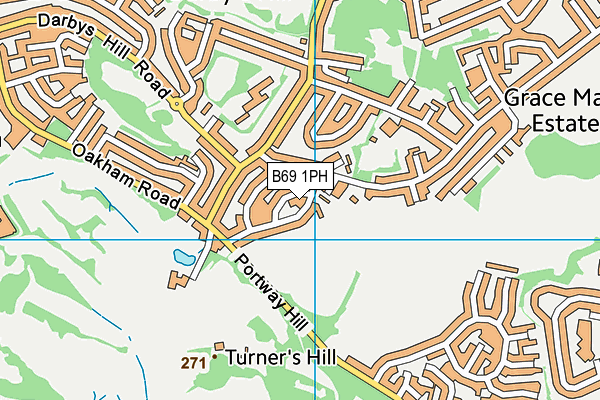 B69 1PH map - OS VectorMap District (Ordnance Survey)