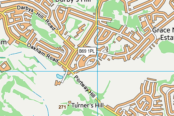 B69 1PL map - OS VectorMap District (Ordnance Survey)