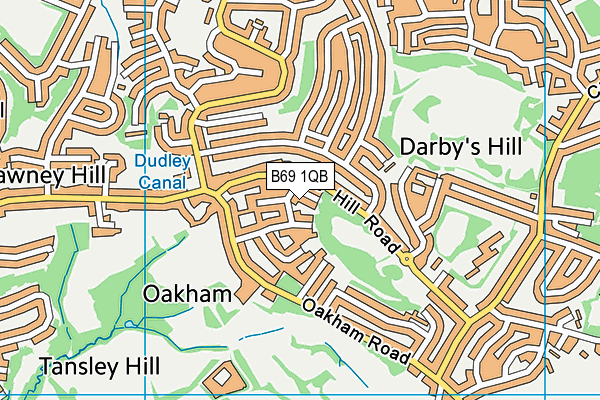 B69 1QB map - OS VectorMap District (Ordnance Survey)