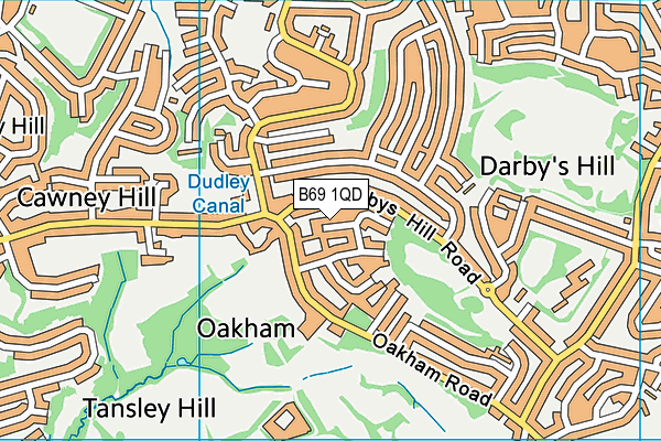 B69 1QD map - OS VectorMap District (Ordnance Survey)