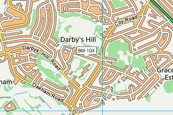 B69 1QX map - OS VectorMap District (Ordnance Survey)