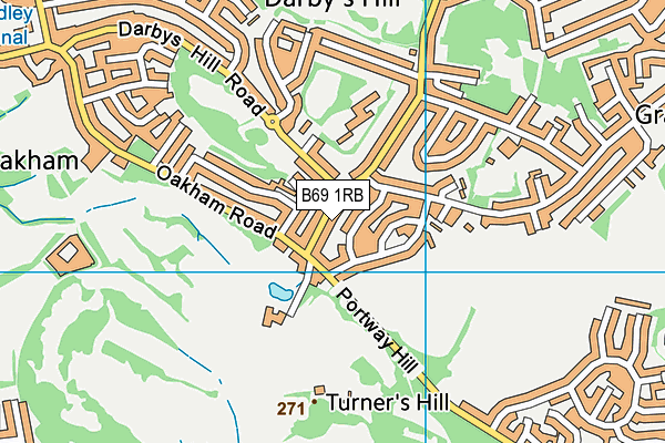 B69 1RB map - OS VectorMap District (Ordnance Survey)