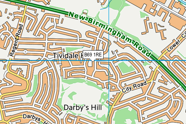 B69 1RE map - OS VectorMap District (Ordnance Survey)