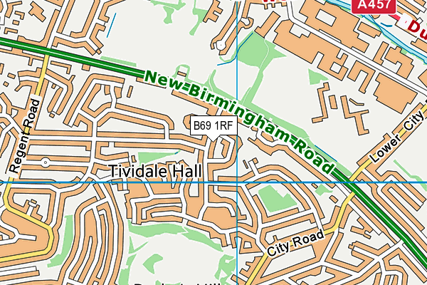 B69 1RF map - OS VectorMap District (Ordnance Survey)