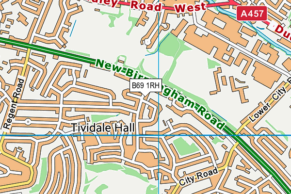 B69 1RH map - OS VectorMap District (Ordnance Survey)