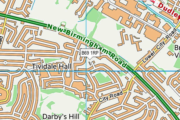 B69 1RP map - OS VectorMap District (Ordnance Survey)