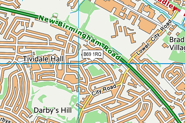 B69 1RQ map - OS VectorMap District (Ordnance Survey)