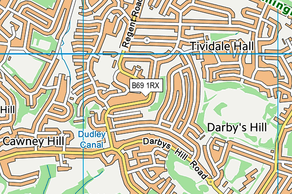 B69 1RX map - OS VectorMap District (Ordnance Survey)