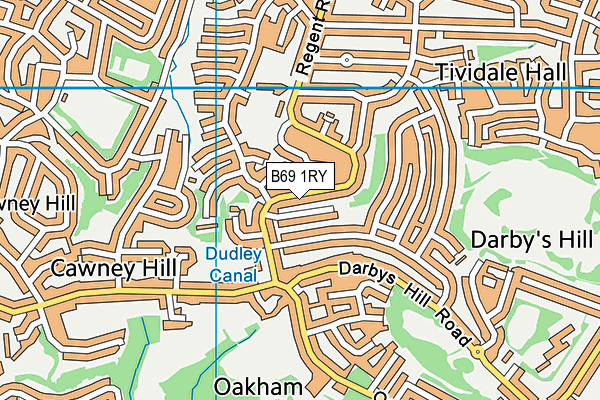 B69 1RY map - OS VectorMap District (Ordnance Survey)