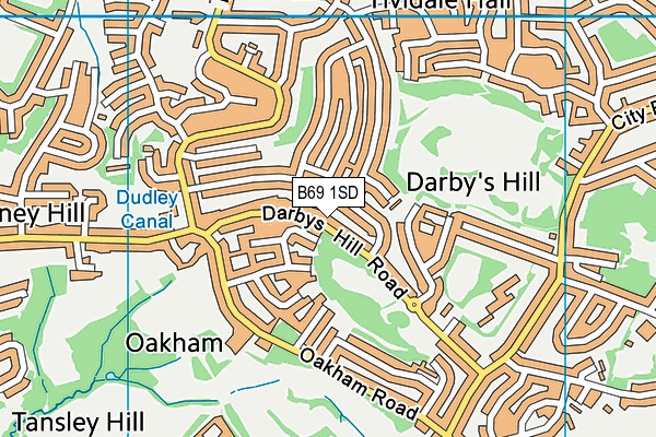 B69 1SD map - OS VectorMap District (Ordnance Survey)