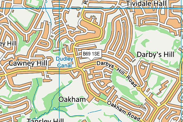 B69 1SE map - OS VectorMap District (Ordnance Survey)
