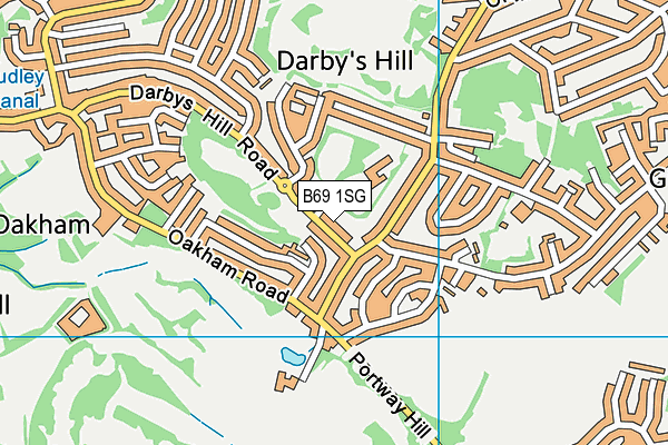 Oakham Primary School map (B69 1SG) - OS VectorMap District (Ordnance Survey)