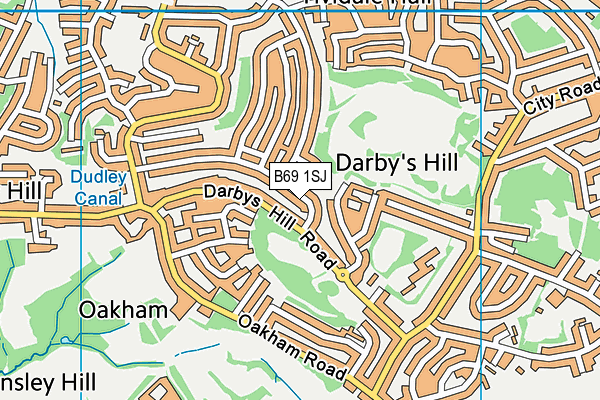 B69 1SJ map - OS VectorMap District (Ordnance Survey)