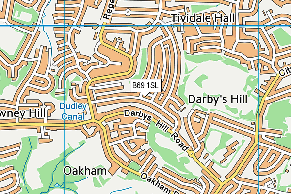 B69 1SL map - OS VectorMap District (Ordnance Survey)