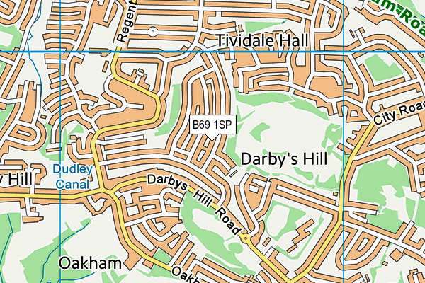 B69 1SP map - OS VectorMap District (Ordnance Survey)