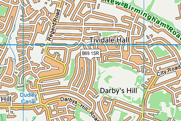 B69 1SR map - OS VectorMap District (Ordnance Survey)