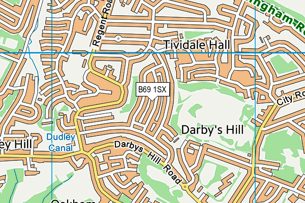 B69 1SX map - OS VectorMap District (Ordnance Survey)